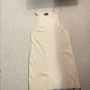 Express Cream Sleeveless Mini Dress